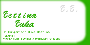 bettina buka business card